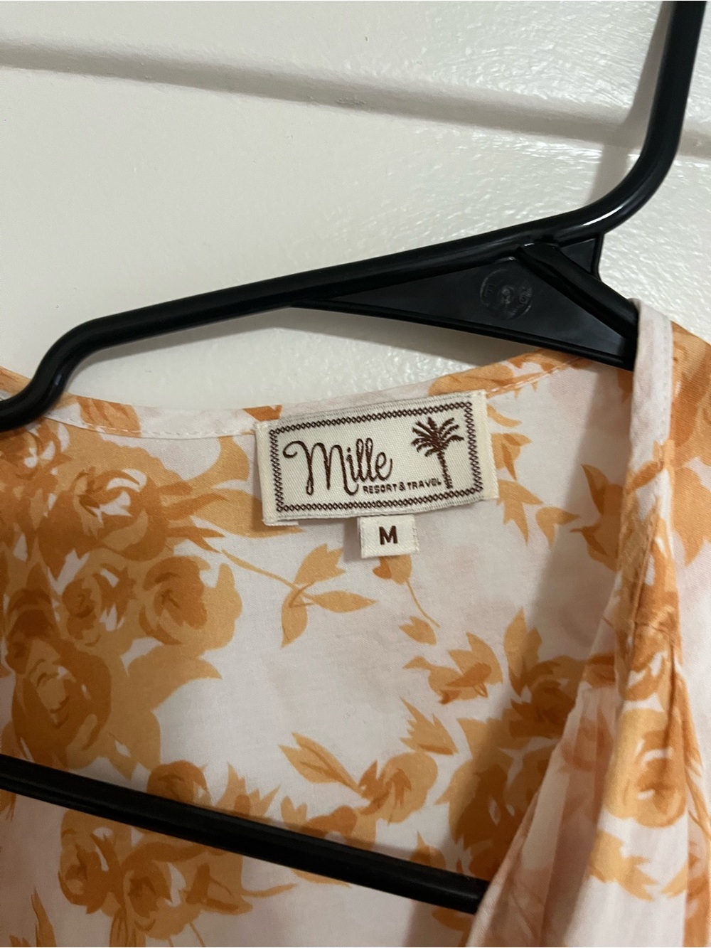 White & Mustard Floral Button-Front Women's Top - Picture 2 of 2
